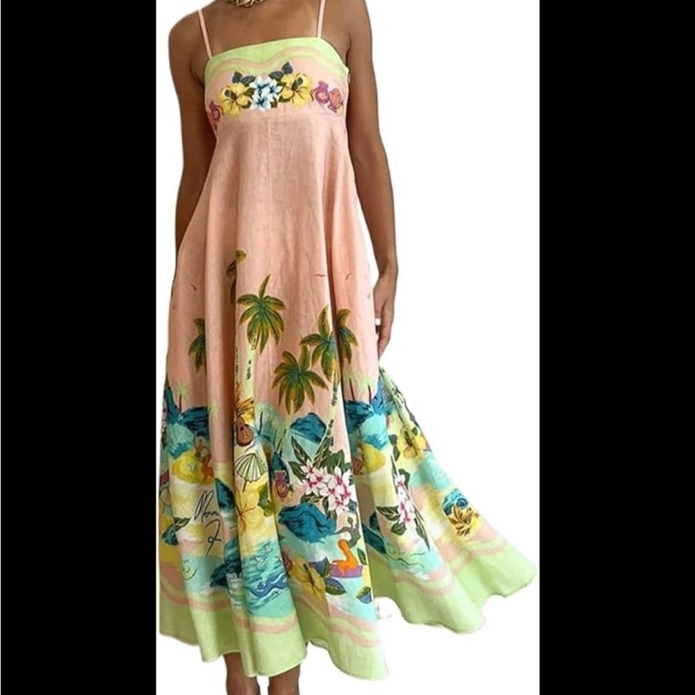 Tropical Floral Maxi Dress